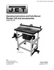 Jet JRL-912 Operating Instructions And Parts Manual