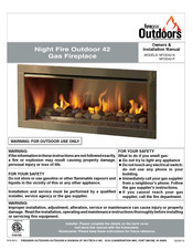 Firegear Night Fire Outdoor 42 Series Owners & Installation Manual