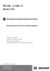 Becker P5-20...L120-11 Series Assembly And Operating Instructions Manual