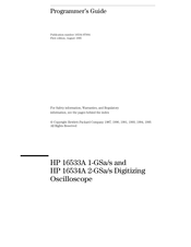 HP 16534A Programmer's Manual