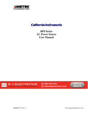 California Instruments BPS90-3 User Manual