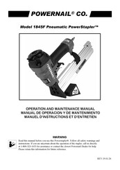 POWERNAIL PowerStapler 1845F Operation And Maintenance Manual