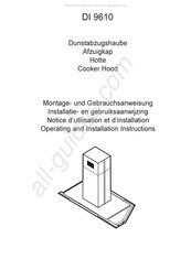 AEG DI 9610 Operating And Installation Instructions