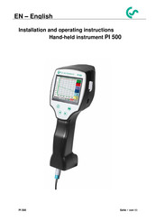 CS Instruments PI 500 Installation And Operating Instructions Manual