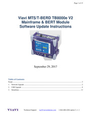 Viavi MTS/T-BERD TB8000e V2 Software Update Instructions