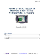Viavi MTS/T-BERD TB6000A V1 Software Update Instructions