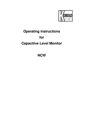 Kobold NCW-T Operating Instructions Manual