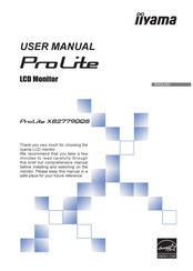 Iiyama ProLite XB2779QQS User Manual