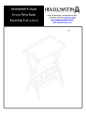 Holly & Martin Arroya Wine Table Assembly Instructions Manual