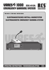 RCS AUDIO-SYSTEMS VDE-0833-4 Operating Instructions Manual