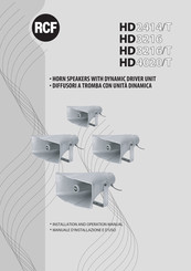 RCF HD3216/T Installation And Operation Manual