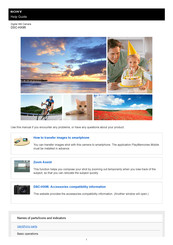 Sony Cyber-shot DSC-HX95 Help Manual