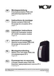 Wolf ZP-3 DHW Installation Instructions Manual