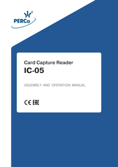 PERCo IC-05 Assembly And Operation Manual