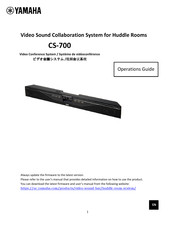 Yamaha CS-700 Series Operation Manual