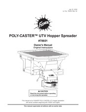 Fisher POLY-CASTER 78601 Owner's Manual