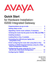 Avaya IG550 Quick Start Manual