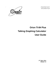 Orbit Research Orion TI-84 Plus User Manual