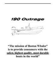 Boston Whaler 190 Outrage 2019 Owner's Manual