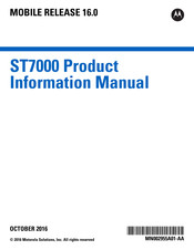 Motorola ST7000 Product Information Manual