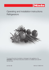 Miele K 37422 iD Operating And Installation Instructions