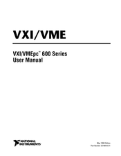 National Instruments VMEpc 600 series User Manual