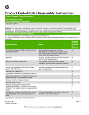 HP Sprout Pro G2 Product End-Of-Life Disassembly Instructions