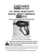Chicago Electric 98701 Set Up And Operating Instructions Manual