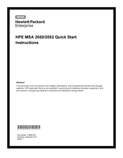 HPE MSA 2050 Quick Start Instructions