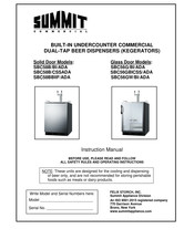 Summit SBC58BCSSADA Instruction Manual