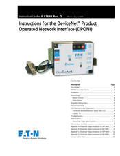 Eaton DeviceNet Product Operated Network Interface Instruction Leaflet
