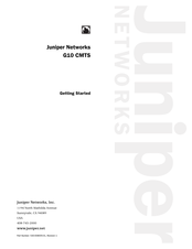 Juniper G10 CMTS Getting Started
