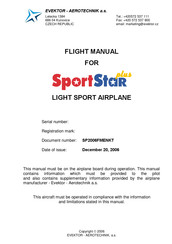 EVEKTOR-AEROTECHNIK SportStar plus Flight Manual