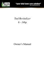 Lawn Solutions Turf Revitalizer Owner's Manual