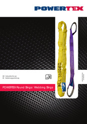 POWERTEX Webbing Slings Instructions For Use Manual