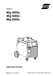 ESAB Origo Mig 5002c Instruction Manual