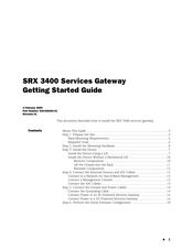 Juniper SRX 3400 Getting Started Manual