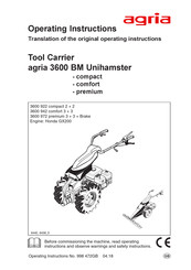Agria 3600 BM Unihamster compact Operating Instructions Manual
