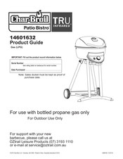 Char-Broil Patio Bistro 15601632 Product Manual