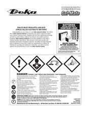 Deka Dominator Gel-Mate SVRLA G45 Manual