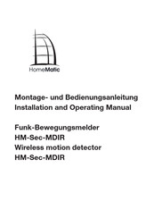 Homematic HM-Sec-MDIR Installation And Operating Manual