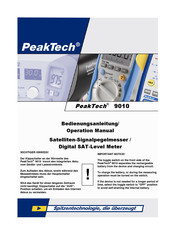 Peaktech 9010 Operation Manual