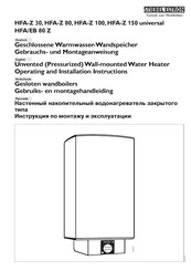 Stiebel Eltron HFA-Z 100 Universal Operating And Installation Instructions