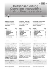 Bitzer LH Series Operating Instructions Manual