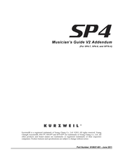 Kurzweil SP4-7 Musician's Manual Addendum