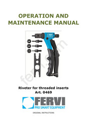 Fervi 0469 Operation And Maintenance Manual