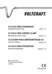 VOLTCRAFT VC-310 AC Operating Instructions Manual