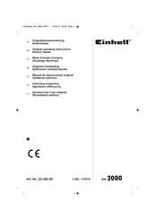 EINHELL EH 2000 Original Operating Instructions