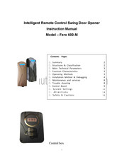 Autoglide FERO 600-M Instruction Manual