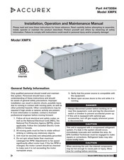 Accurex XMPX Series Installation, Operation And Maintenance Manual